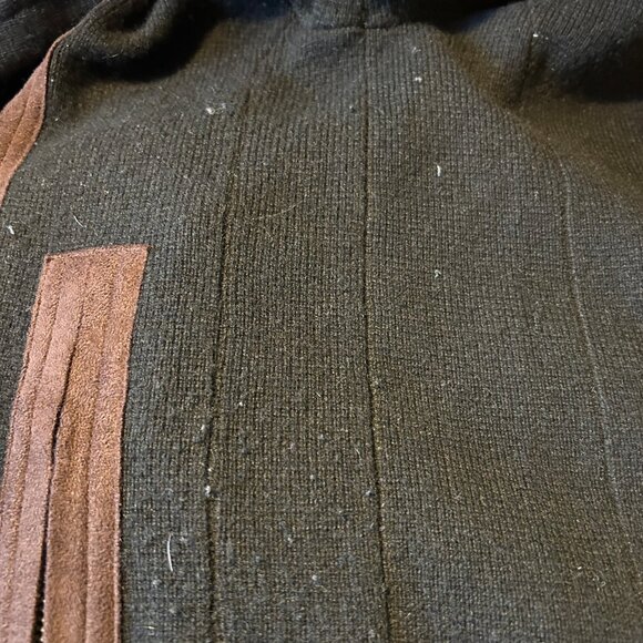 Womens Raffi Black Brown Pure Cashmere Asymmetric Full Zip Cardigan Jacket S - Picture 14 of 16